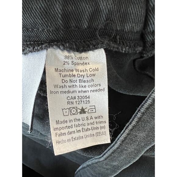 Loup Knot Black Washed Twill Cropped Overalls Adjustable Strap Jumpsuit Small - Picture 12 of 13